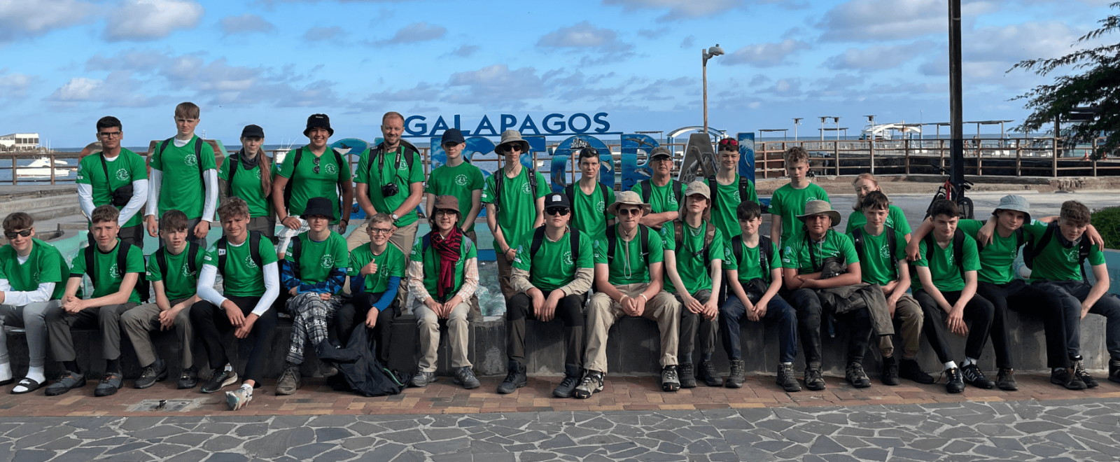 Group of students in San Cristobal Galapagos